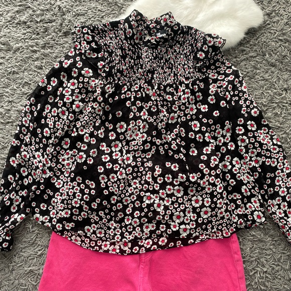 The Kooples Floral Blouse Ruffled Long Sleeve - Picture 2 of 10